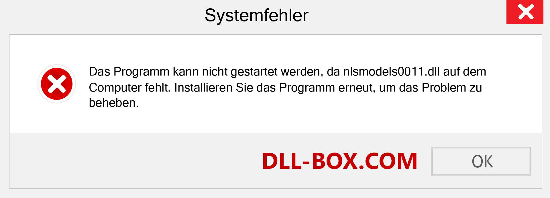 nlsmodels0011.dll-Datei fehlt?. Download für Windows 7, 8, 10 - Fix nlsmodels0011 dll Missing Error unter Windows, Fotos, Bildern